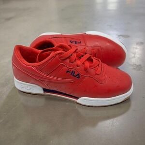 Fila Original Fitness Sneakers Red Navy White Casual Retro Youth Size 7 NWB